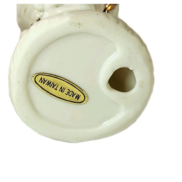 Napco Vintage Miniature Praying Angel Figurines Boy & Girl with Kitten & Lamb - Picture 7 of 9